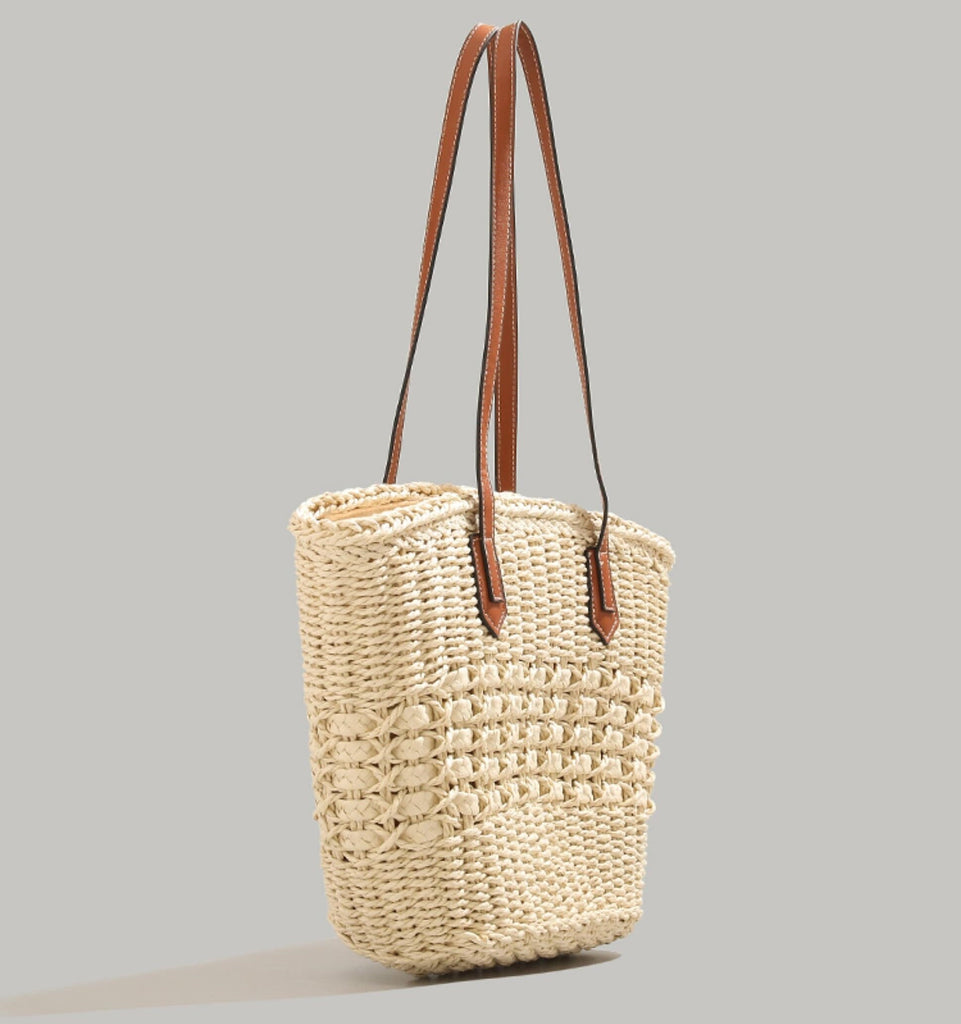 Stylish Simple Minimalist Woven Basket Bag, Women Vacation Tote Bag, Handbags for Women, Oversized Shoulder Bag, Underarm Bag, Gift for her
