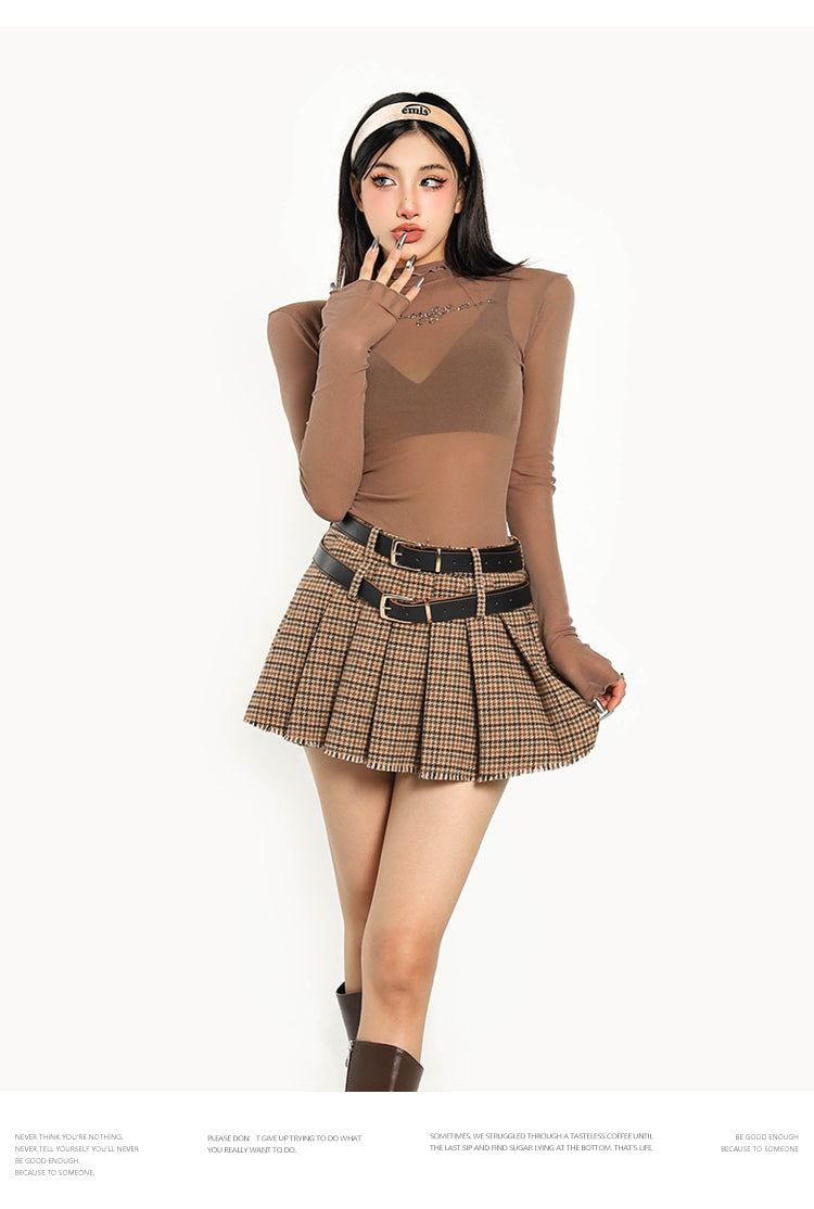 Prince Mesh Ruffle Turtleneck Long Sleeve Solid Color Top – Al Grandé ...