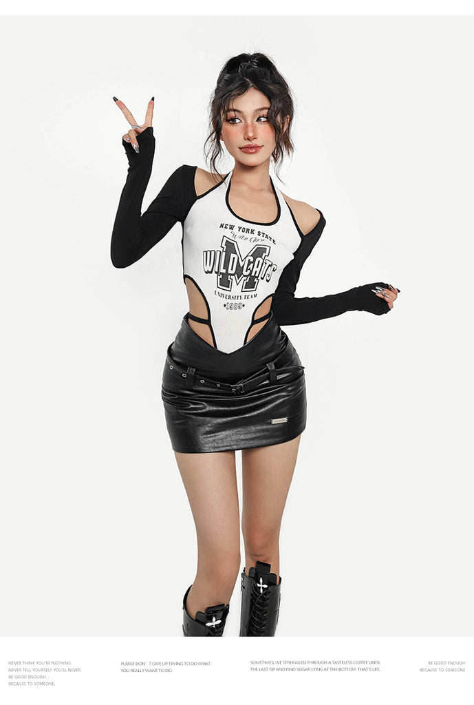 Pu Leather Mini Skirt 