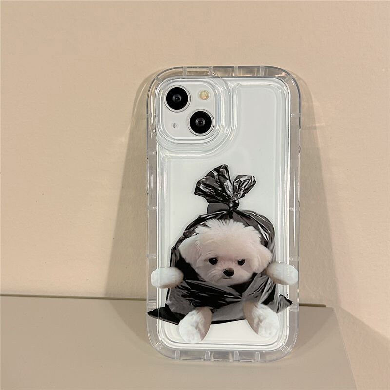 Cute Clear Pet Dog & Cat Picture Design Protective Shockproof Thick Case for iPhone 6 7 8 11 12 13 14 15 Pro Max Case X XR XS Max Case