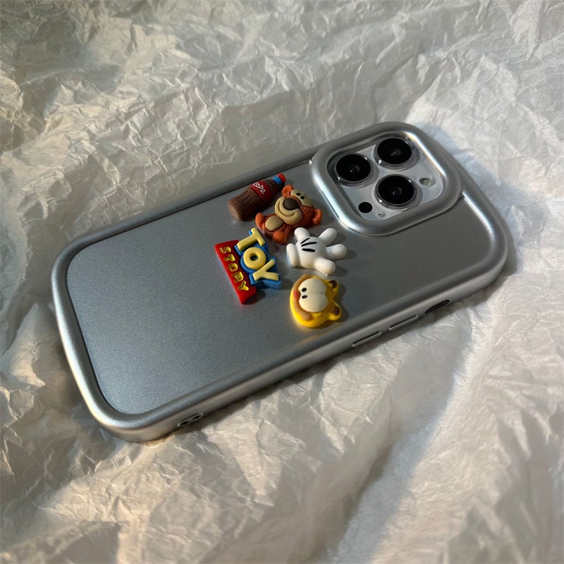 Cute Solid Grey Toy Story Lotso Garfield Cat Cartoon Design Thick Protective Shockproof iPhone Case for iPhone 11 12 13 14 Pro Max Case