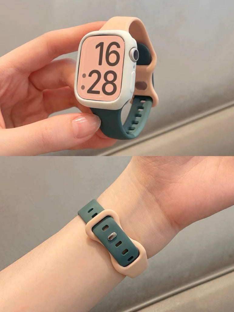 Minimalist Soft Silicone Apple Watch Band Series 1 2 3 4 5 6 7 8 9 Ultra Generation 38mm 40mm 41mm 42mm 44mm 45mm 49mm Apple Watch Strap