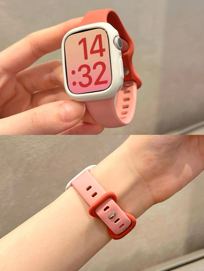 Minimalist Soft Silicone Apple Watch Band Series 1 2 3 4 5 6 7 8 9 Ultra Generation 38mm 40mm 41mm 42mm 44mm 45mm 49mm Apple Watch Strap
