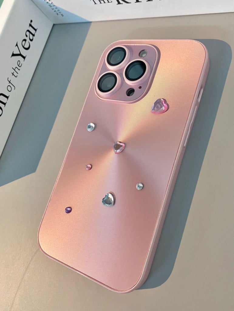 Cute Simple Slick Metallic Look Aurora Laser High-Grade Diamond Design Protective Shockproof iPhone Case for iPhone 11 12 13 14 Pro Max Case