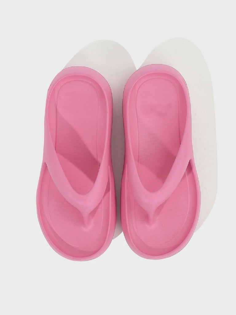 Stylish Metallic Slippers for Women, Thick Sole Slides, Luxury Platform Slippers, Fashionable Flat Bottom Slides