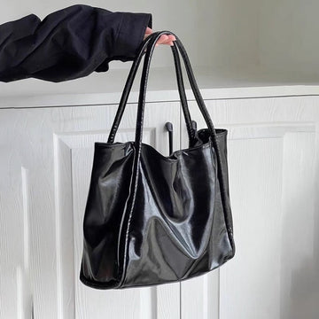 Oversize Leather Shoulder Bag for Women, Vegan Leather Bag, Handbag for Girls, Large Hobo Bag, Bucket Bag, Shopping Bag, Big Tote Bag