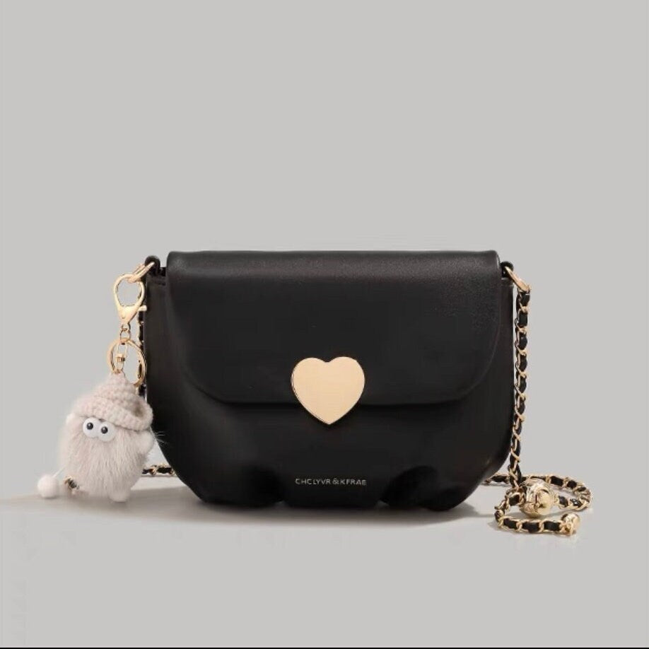 Simple Minimalist Solid Color Leather Bag, Crossbody Vegan Leather Bag, Cute Shoulder Bag, Handbag for Women, Gift for her