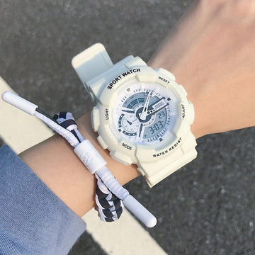 Minimalist Simple Slick Watch, Colorful Round Sports Wrist Watch for Men & Women, Playful Fun Wrist Watch, Unisex Tough Digital Watch