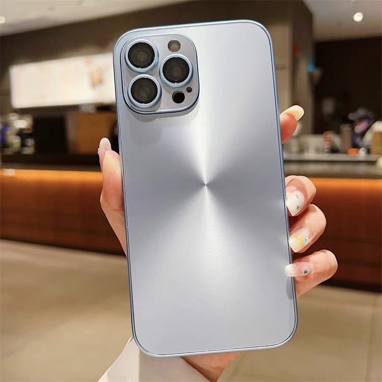 Cute Slick Silver Metallic Look Aurora Laser High-Grade Design Protective Shockproof Phone Case for iPhone 11 12 13 14 15 Pro Max Case