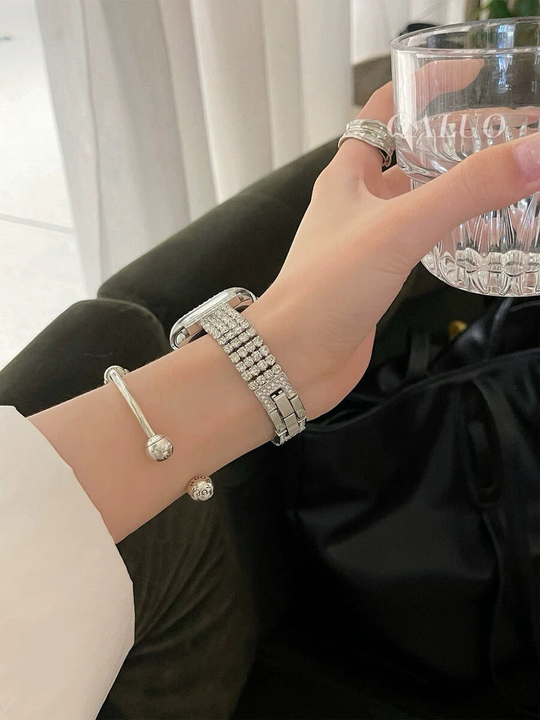 Diamond Encrusted Bracelet iWatch Band Series 1 2 3 4 5 6 7 8 9 Ultra Generation 38mm 40mm 41mm 42mm 44mm 45mm 49mm Chain Apple Watch Strap