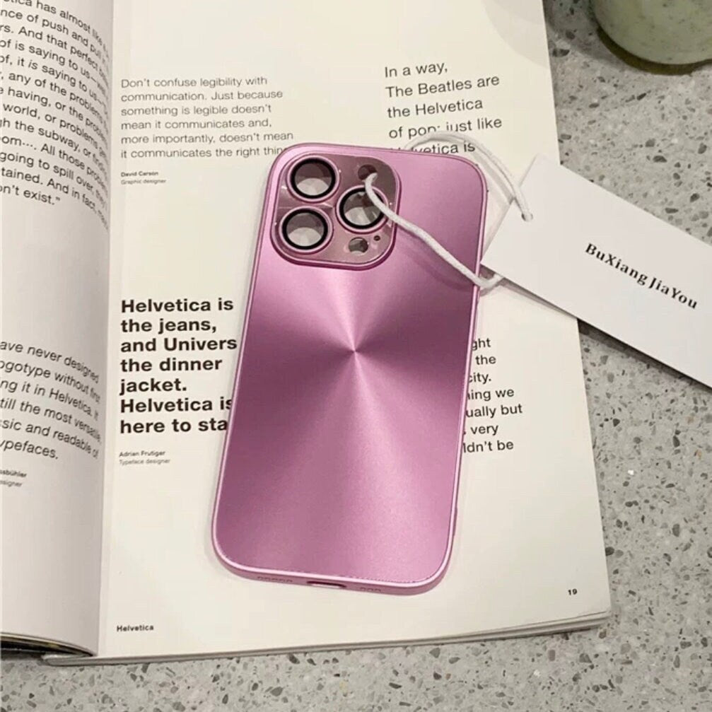 Cute Minimalist Sleek Retro Aurora Laser Metallic Design Protective Shockproof Anti-Fall iPhone Case for iPhone 11 12 13 14 15 Pro Max